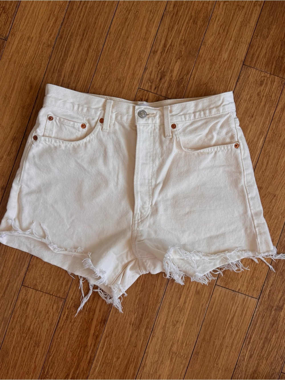 Re/Done Vintage White Shorts BNWOT